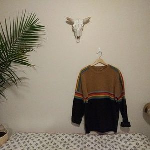 Vintage oversized rainbow sweater